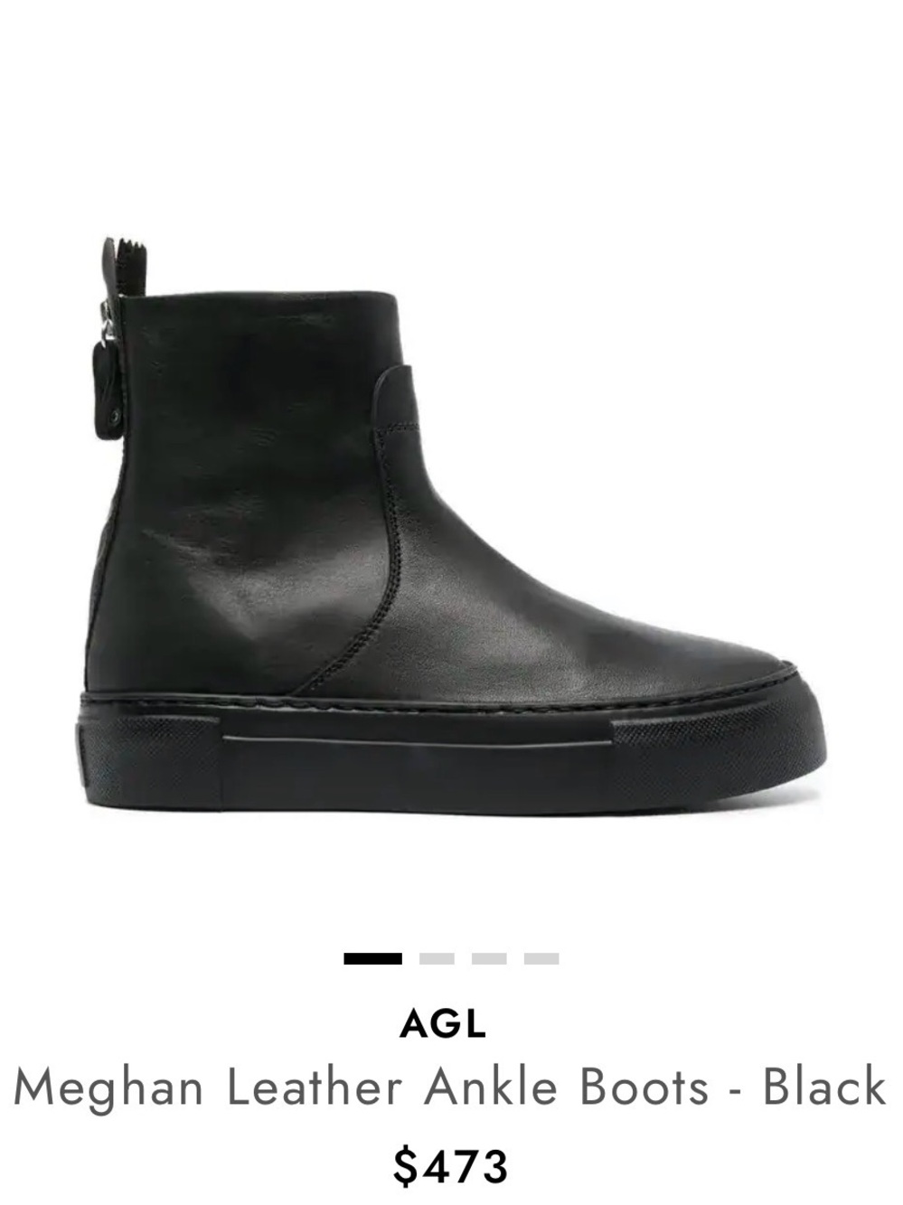 AGL Meghan Leather Ankle Boots - Size 40 EU